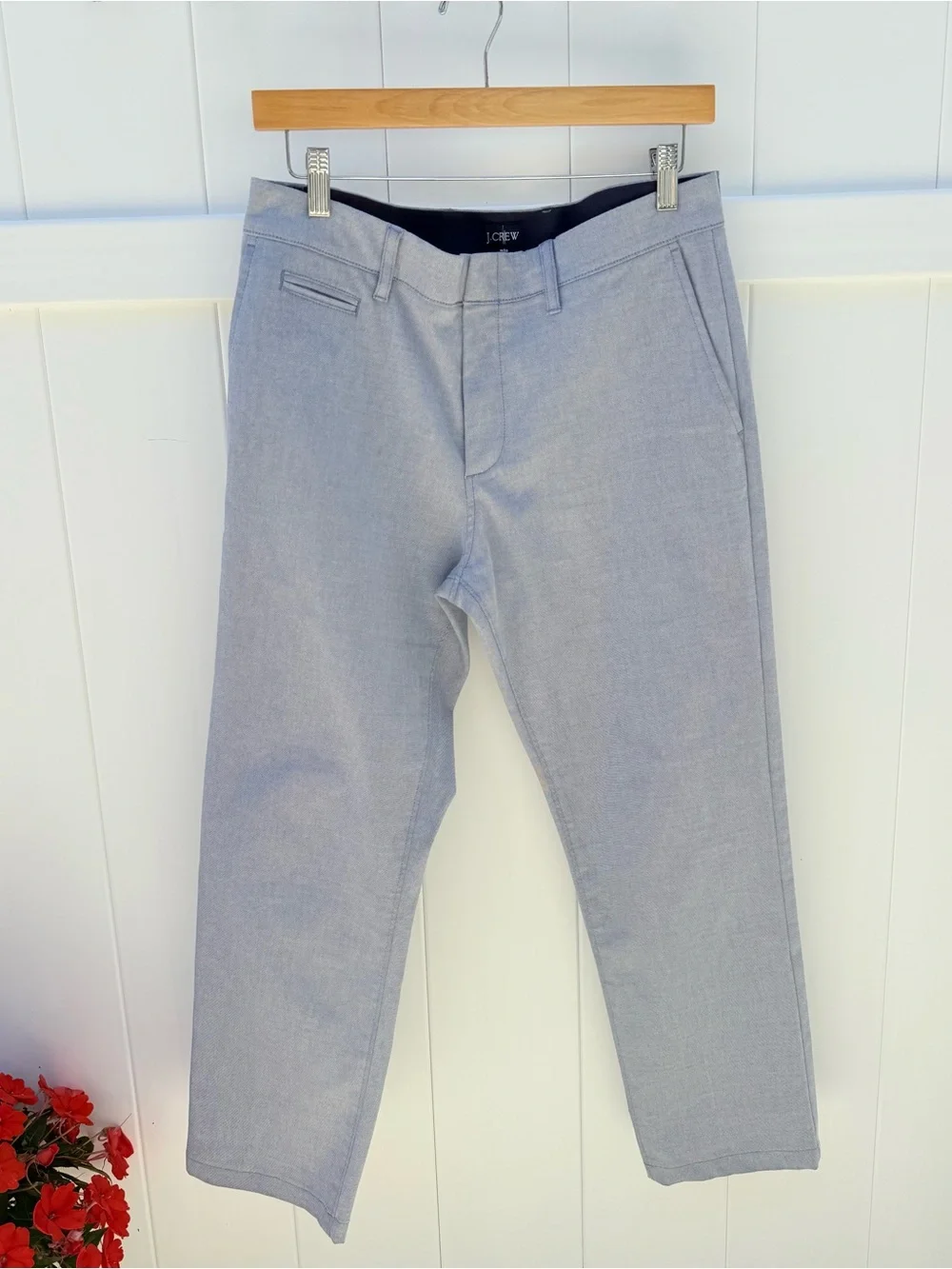 J. Crew Oxford Tech Pant Blue 484 Slim